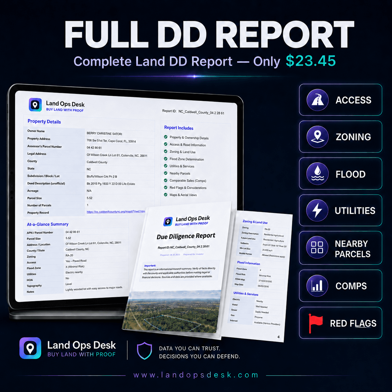 Published Full Due Diligence sample report preview
